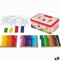 Ensemble de Marqueurs Faber-Castell Connector Ballerine Boîte en métal 9 Unités