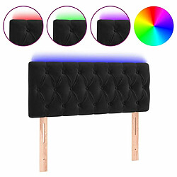 Maison Chic Tête de lit scandinave à LED,meuble de chambre Noir 90x7x78/88 cm Velours -MN42773