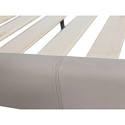 Acheter Vente-Unique Lit 160 x 200 cm - Cuir - Taupe - Avec matelas - JODALA