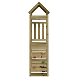 vidaXL Tour de jeu et paroi rocheuse 53x110,5x214 cm bois pin imprégné