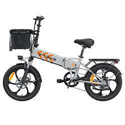 ENGWE P1 vélo électrique pliant - 20 pouces pneu - 250W - 36V 13Ah - 25 km/h vitesse maximale-argenté pas cher