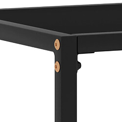 Maison Chic Table console | Meuble d'entrée | Table d'appoint Noir 80x35x75 cm Verre trempé -GKD85275 pas cher