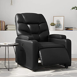 vidaXL Fauteuil inclinable électrique Noir Similicuir