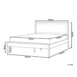 Avis Beliani Lit double 140 x 200 cm bois clair ERVILLIERS