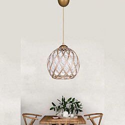 Hanah Home Suspension en plastique et coton chandelier blanc et argenté.