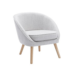 Avis Vente-Unique Fauteuil en tissu gris clair LINDALE