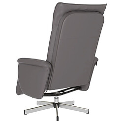 Acheter vidaXL Fauteuil inclinable de massage repose-pieds gris similicuir