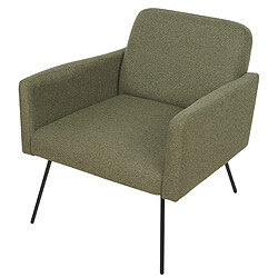 Acheter Beliani Fauteuil NARKEN Tissu Vert olive