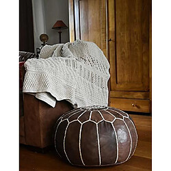 Poufs & Pillows Pouf Marocain Marron Bois