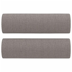 Acheter vidaXL Canapé 3 places avec oreillers décoratifs taupe 180 cm tissu