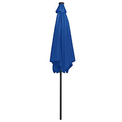 Avis Helloshop26 Parasol avec led et mât en aluminium 300 cm bleu azuré 02_0008084