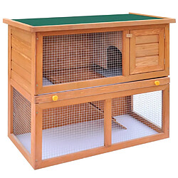 vidaXL Clapier d'extérieur Enclos pour petits animaux 1 porte Bois