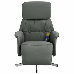 Acheter Maison Chic Fauteuil Relax pour salon, Fauteuil inclinable de massage et repose-pieds gris foncé tissu -GKD95587