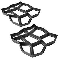 vidaXL Moule de pavé de jardin 42 x 42 x 4 cm 2 pcs