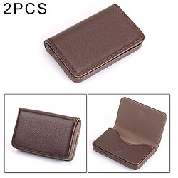 Wewoo Porte-cartes café 2 cas de carte de visite en cuir PU Premium PCS avec fermeture magnétique, taille: 10 * 6.5 * 1.7cm