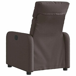 Acheter Maison Chic Fauteuil Relax pour salon, Fauteuil inclinable électrique Marron foncé Tissu -GKD36877