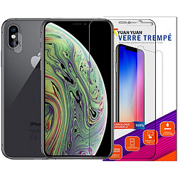 Verre trempé pour iPhone X + Verre Trempé Camera Arrière Protecteur - 9H Film Protection en Verre Trempé - Visiodirect -