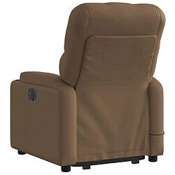 Acheter vidaXL Fauteuil inclinable de massage électrique Marron Tissu