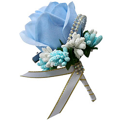 Stimulation Broche Fleur Rose Pin Mariage Corsage Pin Lac Bleu