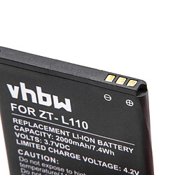 vhbw Li-Ion batterie 1400mAh (3.8V) pour téléphone portable mobil smartphone comme ZTE Li3814T43P3h634445