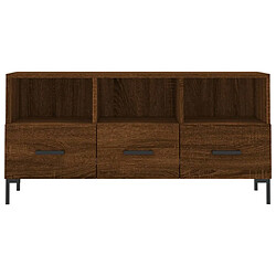 Acheter vidaXL Meuble TV chêne marron 102x36x50 cm bois d'ingénierie