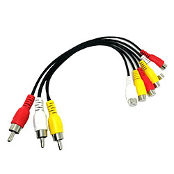 adaptateur de câble 3 RCA mâle à femelle