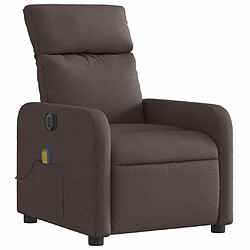 Avis Maison Chic Fauteuil Relax pour salon, Fauteuil de massage inclinable électrique Marron foncé Tissu -GKD12759