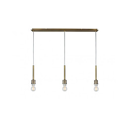 Luminaire Center Suspension Baymont Laiton antique 3 ampoules 28cm