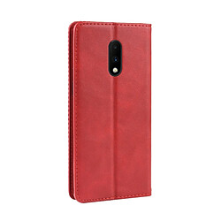 Avis Wewoo Housse Coque Étui en cuir à boucle magnétique avec rétro pour Crazy Horse Texture horizontale OnePlus 7avec porte-cartes et fentes cartes et cadre photo Rouge