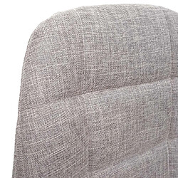 Decoshop26 2x tabourets de bar comptoir chaise haute en tissu crème gris base et cadre en acier chromé 04_0000105