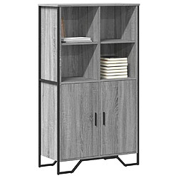 vidaXL Buffet haut sonoma gris 79,5x35,5x137,5 cm bois d'ingénierie