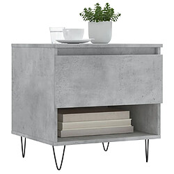 Avis Maison Chic Lot de 2 Tables basses,Table Console pour salon gris béton 50x46x50 cm bois d'ingénierie -MN41445