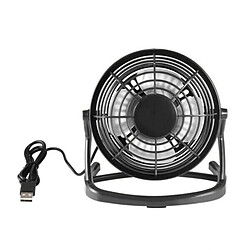 (Noir) Ventilateur de refroidissement portable DC 5V pour Petit Bureau USB à 4 Pales