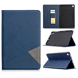 Etui en PU motif géométrique avec support bleu pour votre Samsung Galaxy Tab S6 Lite P610 P615