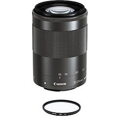 CANON EF-M 55-200mm F4.5-6.3 IS STM Black (No box) + HOYA UX UV 52mm Filter