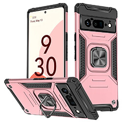 Coque en TPU anti-chocs avec béquille à anneau magnétique, or rose pour votre Google Pixel 6 Pro