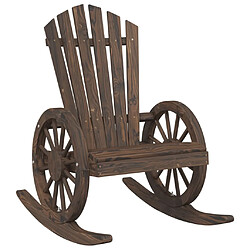 Maison Chic Chaise/Fateuill à bascule, Rocking chair Adirondack bois de sapin massif -GKD15004