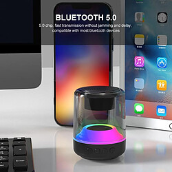 Yonis Mini Enceinte Bluetooth Portable RGB Lumière Sans Fil Super Bass Autonomie Longue