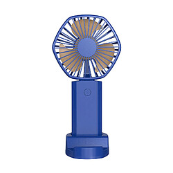 (Bleu Foncé) Petit Ventilateur Portatif Mini Ventilateur De Bureau Silencieux Portable Rechargeable Usb pour Étudiant