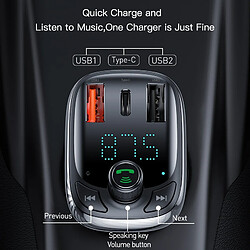 Universal Chargeur de voiture téléphone mobile émetteur FM Bluetooth kit de voiture lecteur audio MP3 rapide double USB chargeur de téléphone de voiture |