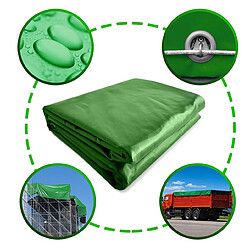 Avis Helloshop26 Bâche de protection imperméable résistante aux intempéries polyester revêtu de pvc 650 g m² couverture étanche d'extérieur camion meuble de jardin bois 2x3 m vert 01_0000285