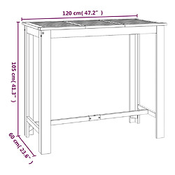 vidaXL Ensemble de bar de jardin 5 pcs bois d'acacia solide pas cher