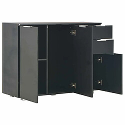 Acheter Maison Chic Commode Buffet - Meuble de rangement Noir brillant 107x35x80,5 cm -GKD24007