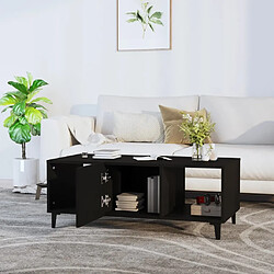 Avis Maison Chic Table basse,Table Console Table d'appoint, Table pour salon Noir 102x50x40 cm Bois d'ingénierie -MN64971