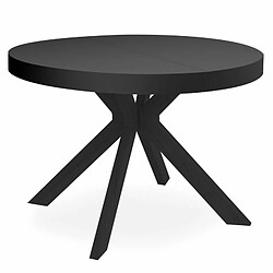 Paris Prix Table Ronde Extensible Zefane 160-260cm Noir 