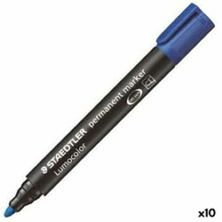 Marqueur permanent Staedtler Lumocolor 352-3 Bleu (10 Unités)