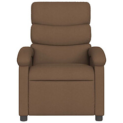 Avis vidaXL Fauteuil de massage inclinable Marron Tissu