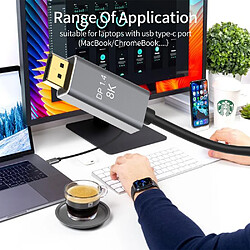 Universal Câble de recharge USB C à DP1.4 PD Convertisseur 2 modes Disponible Moniteur de déploiement 8K @ 60Hz 4K @ 144Hz Display Port 1.4 Ordinateur portable Mac Pro |