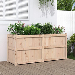 Maison Chic Jardinière,Bac à fleurs - pot de fleur 150x50x70 cm bois de pin massif -GKD36358