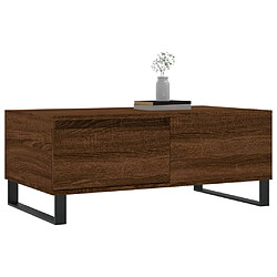 Avis vidaXL Table basse Chêne marron 90x50x36,5 cm Bois d'ingénierie